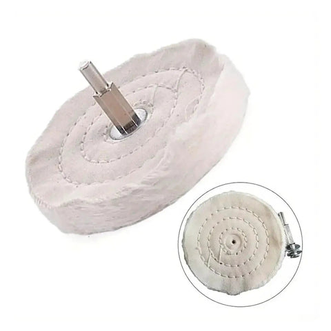Awesome 4 Inch Cotton Cloth Polishing Wheel For Grinding Buffing And Polishing Smooth Metal Jewelry Wood Projects Ultimate Surface Finish Tool with shank