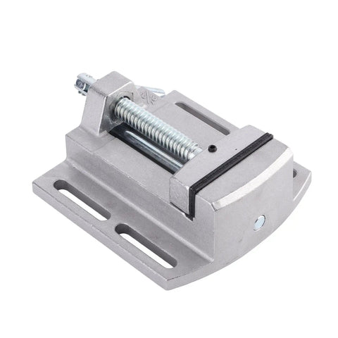 Solid 2.75 Inch Heavy Duty Drill Press Vise Crafted From Durable Aluminum Alloy With Hardened Steel Jaws for woodworking projects.
