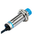 M18 Shielded Capacitive Proximity Sensor Switch With Normally Open Output LED Indicator And AC Type Two Wiring For Ultra Versatile Detection Of Metals Nonmetals Plastic Water Liquid Levels And Powder Height Plug And Play Easy Install, threaded metal body with cable