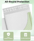 Mint Green Bubble Mailers 6x10 Outer, 6x9 Usable Size Self Seal Padded Envelopes Waterproof Bulk Mailers with bubble padding.