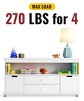 White dresser with books, lamp, and toys on Heavy Duty 2 Inch Caster Wheels Set Of 4, Rubber Quiet Swivel Castors, max load 270 lbs.