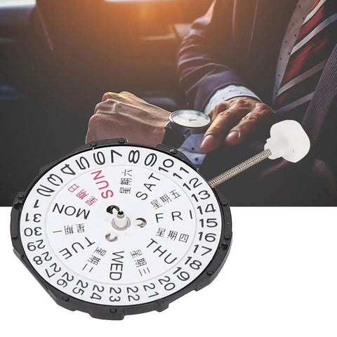Three Hands Quartz Movement With Date Display Replacement For Watch Repairs And Watchmakers Dual Calendar Pro