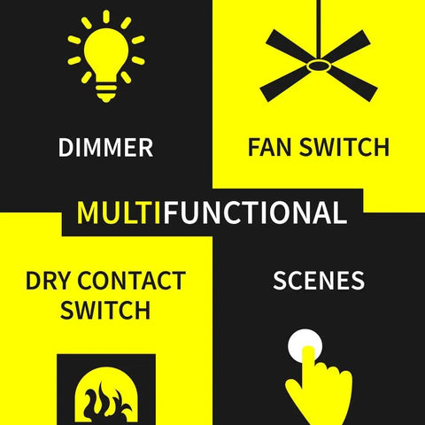 Z Wave Long Range Double Switch For Fan And Light With Two Independent Loads No Speed Control Hub Required Works With Home Assistant Hubitat Wink SmartThings Z Box Hub White Remote Control Ready