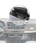 Mercedes-Benz VS30 Sprinter Dash Charging Cabinet Cord Console with six cable access ports, shown in vehicle dashboard.