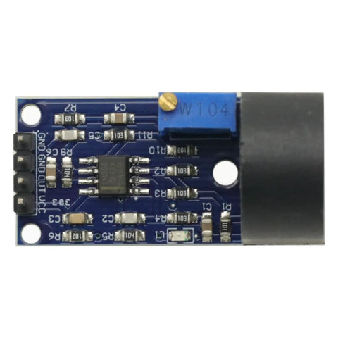 2Pcs Zmct103C AC Current Sensor Module With 5A Single Phase Active Output And Top Notch Op Amp Circuit For Dead Accurate Signal Sampling And Smooth Diy Electronics Builds, top view of PCB with components.