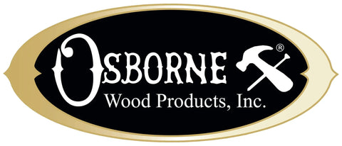 Osborne Wood Products, Inc. logo featuring a hammer icon on a black background with gold accents.