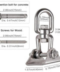 Heavy Duty 360 Degree Swivel Hanger Built Tough As Nails From Rustproof Stainless Steel Ceiling Bracket with bolts and screws.