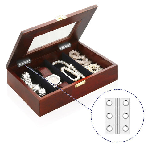 20-piece 2-inch stainless steel folding hinge set for wooden boxes with screws