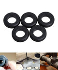 Rubber Grommet Assortment Kit 180 Pcs With O Ring Washers made from NBR, shown with cable protection and wire routing uses.