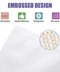 Embossed design of 200 Count 8x12 Vacuum Sealer Bags BPA Free Precut For Food Storage Meal Prep Sous Vide And Freezer Microwave Safe