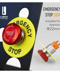 Waterproof And Dustproof Emergency Stop Button Protective Cover With Keyhole Design Featuring Shield Fit For 22mm Buttons