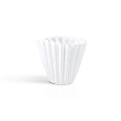 Wave 155 Size 155 Paper Coffee Filters, 100 Count, White For Drippers, single white premium purity filter displayed.