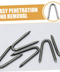 U Shaped Garden Stakes And Fixing Nails Set For Fences And Ground Anchors Pro Grade 100 Piece U Nails Close-up View