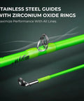 Legit Zephyr Dual Tip Casting Fishing Combo featuring ultra light IM6 graphite rod with stainless steel guides and zirconium rings.