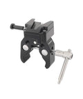 Super Crab Clamp With Universal V Lock Quick Release Adapter For DSLR Battery Setup, black aluminum alloy clamp