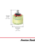 47mm Plastic Ceramic Faucet Cartridge for Reliant and Ceramic Kitchen Faucets with Beefy Seals For Easy Install, Jardin 4184P