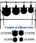 Level Up Your Plinking Sessions With This Sweet Auto Reset Steel Gong Spinner Targets For.177 And.20 Caliber Rifles, four gongs displayed