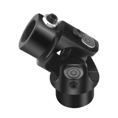 Black Steering Universal Joint Shaft Three Quarters Inch Double D And V Triangle U Joint Length 83mm 4000rpm Max 35 Degree Working Angle.