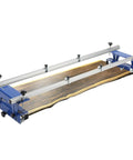 Router Sled for Woodworking with Adjustable XYZ Axis Slab Flattening Jig shown on live edge slab, 53 inch width capacity.