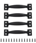 Pack Of 4 Bow Shaped Gate Handles For Garage Doors And Furniture Cabinets Metal Pulls With Smooth Grip For Wardrobes Cupboards Fences Indoor
