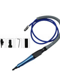 Badass Pneumatic Air Pencil Die Grinder With Hot Spin for precise metal engraving with blue and gray hose and attachments.