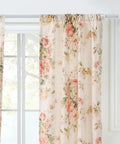 Buttercup Floral Curtain Panel Set, 42W X 84L Inches Each, Lined, Two Panels With Tiebacks, Traditional Garden Style, 2 Pack, Window Curtains