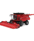 1/64 Axial-Flow 8260 Combine Diecast Model With Folding 4412F Corn Head And 40Ft Draper Head, Realistic Cab Interior shown.