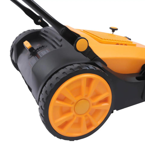 Heavy Duty 41 Inch Walk Behind Outdoor Floor Sweeper With Massive 14 Gallon Dustpan Capacity Perfect For Industrial Commercial Warehouses And Big Box Stores Push Broom Sweeping Machine For Fast Efficient Debris Cleanup