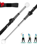 5 In 1 Retractable Golf Swing Trainer With Arm Band For Right Or Left Handed Practice Indoor And Outdoor Use.