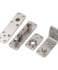 180 Degree Concealed Door Hinge Set, Beefy Heavy Duty Stainless Steel Pivot Hinges, 600LBS Load Capacity, 2 Pack components
