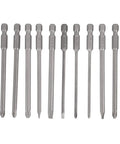 Rock Solid 12 Piece Screwdriver Bit Set With S2 Alloy Steel Construction And Precision Tips For Electric Drill Or Manual Use Featuring Sandblasted Anti Rust Surface To Save Your Tools From Damage And Wear. 12-piece bits