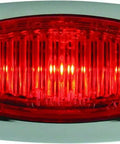 4 Inch Sealed LED Marker And Clearance Light Kit Red For Universal M5 Series Waterproof Hardwired With Separate Ground And 0.180