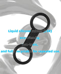 Black silicone strap keeper clip from Silicone Snorkel Strap Keeper Clip Set Of 14 For Mask And Tube Replacement Dive Gear.