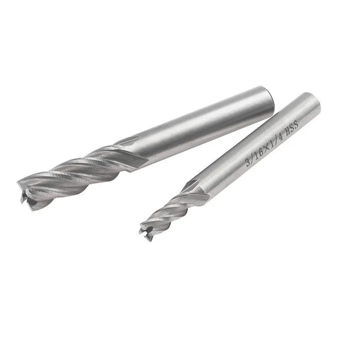 Dope Pro Grade HSS 4 Flute End Mill Cutter Set With Straight Shank Square Nose Eight Size Range From One Sixteenth To One Half Inch High Precision Heavy Duty Milling Bits For Wood Aluminum Plastic Metalworking