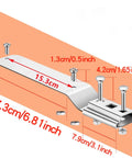Diagram of Slow Speed Sign Mounting Kit For Golf Carts And Road Construction Vehicles Quick Install Frame with dimensions