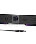 Clear Sound Bluetooth Computer Speakers With USB Plug And Play LED Light Bar For Desktop Laptop And Monitor Dual 5W Full Range Sound