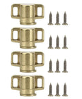 Gold Antique Magnetic Cabinet Door Catch Set 4 Pieces No Fuss Quick Install Zinc Alloy Hardware shown with screws