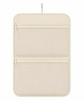 Slick Hanging Closet Sorter With Dual Zippered Mesh Pouches For Hassle Free Underwear And Sock Taming In Smooth Cream Cloth