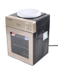 Hot And Cold Tabletop Water Cooler Dispenser For 5 Gallon Bottles, One Button Operation, Food Grade Liner, Champagne Gold