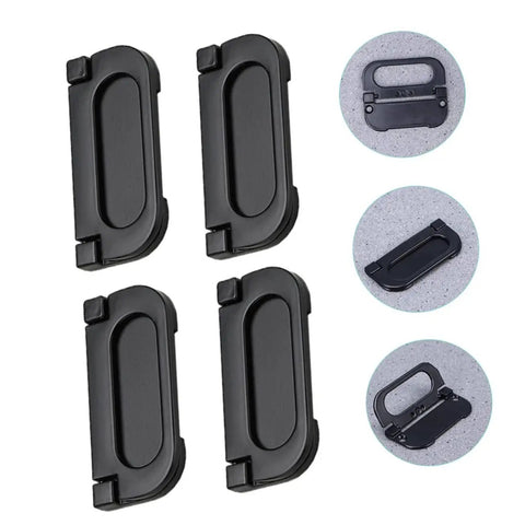 Black Aluminum Flush Pull Ring Handles For Drawers And Cabinets Hidden Door Latch Modern Rustic Farmhouse Style Upgrade