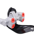 Top Shelf Brake Proportioning Valve For Honda Civic 1.5 And 1.6 Liter Models 1992 To 1995, metallic valve with red accents