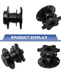 Steering Wheel Quick Release Hub Boss Kit Six Hole Snap Off Adapter Built Dang Tough Steel for quick swaps, satin black finish.
