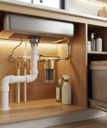 Brass Inline Spin Down Sediment Water Filter For Washer Shower And Well Water Forty Micron Easy Install under sink setup