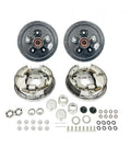 Southwest Wheel hydraulic brake kit for 3,500 lb trailer axle; two black drums with backing plates and hardware