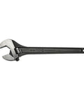 Heavy Duty Adjustable Black Oxide Wrench With Tapered Handle And Hex Jaw Design For No Slip Grips, Ergonomic Comfort Grip, 15 Inch