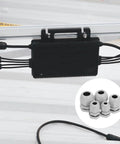 25 Pack Nylon Adjustable Cable Glands Waterproof Cord Grips Heavy Duty Joint Connectors 3-15mm Range shown with junction box and wire.