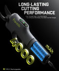 Y10 Pro Cordless Electric Pruning Shears With Brushless Motor LED Display showing 4000 mAh battery for branches up to 25 mm