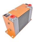 Beefy Hydraulic Air Oil Cooler For Heavy Machinery 60 Liters Per Minute Flow Air Cooled Radiator With 24V Fan 2 MPa Working Pressure