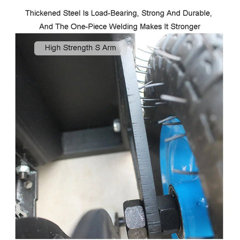 Heavy Duty Electric Stair Climbing Trolley With 1200W Motor Makes Moving Piles Of Furniture And Heavy Gear Up Or Down Steps A Total Breeze While Offering 280KG Load Capacity And Smooth Stepless Speed Control For Any Job, featuring high strength steel arm.