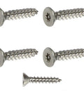 Top Notch Rock Solid Security Torx Flat Head Sheet Metal Screws Number 8 X 2 Inch 18 8 Stainless Steel tamper-proof T20 drive screws